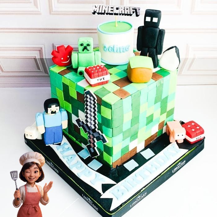 

Kue Ulang Tahun/Birthday Cake/Kue Ultah tema minecraft/Kue Birthday Jakarta/Minecraft cake Catering Malang DMT