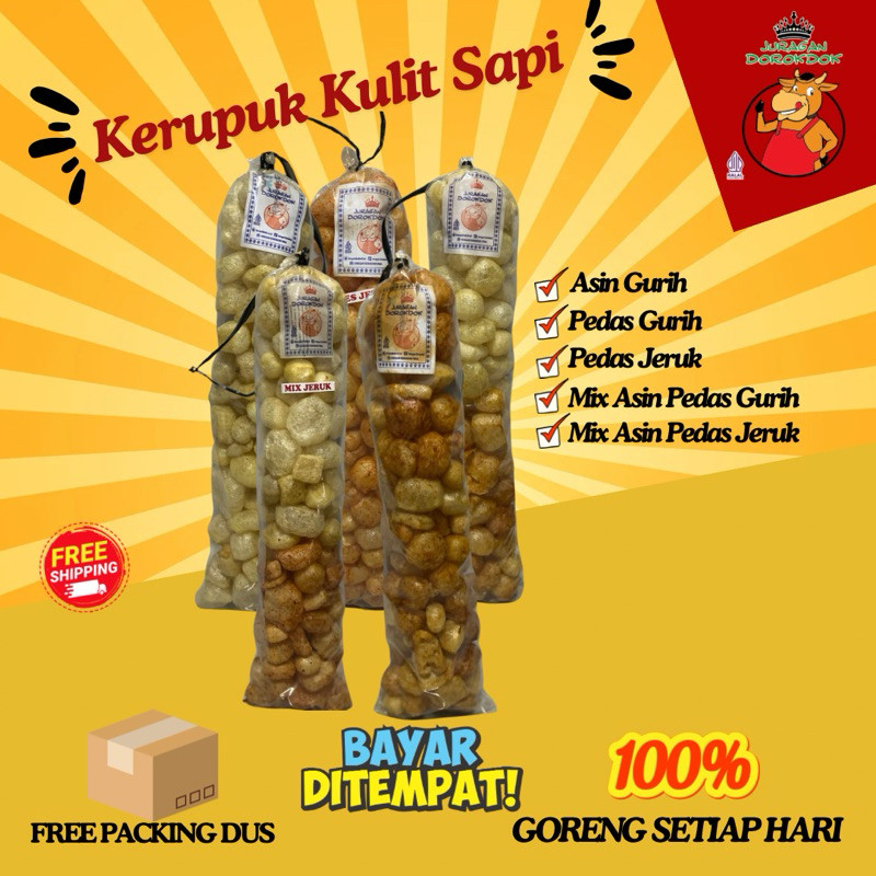 

1 BALL KERUPUK KULIT VIRAL / DOROKDOK VIRAL / RAMBAK VIRAL BISA COD