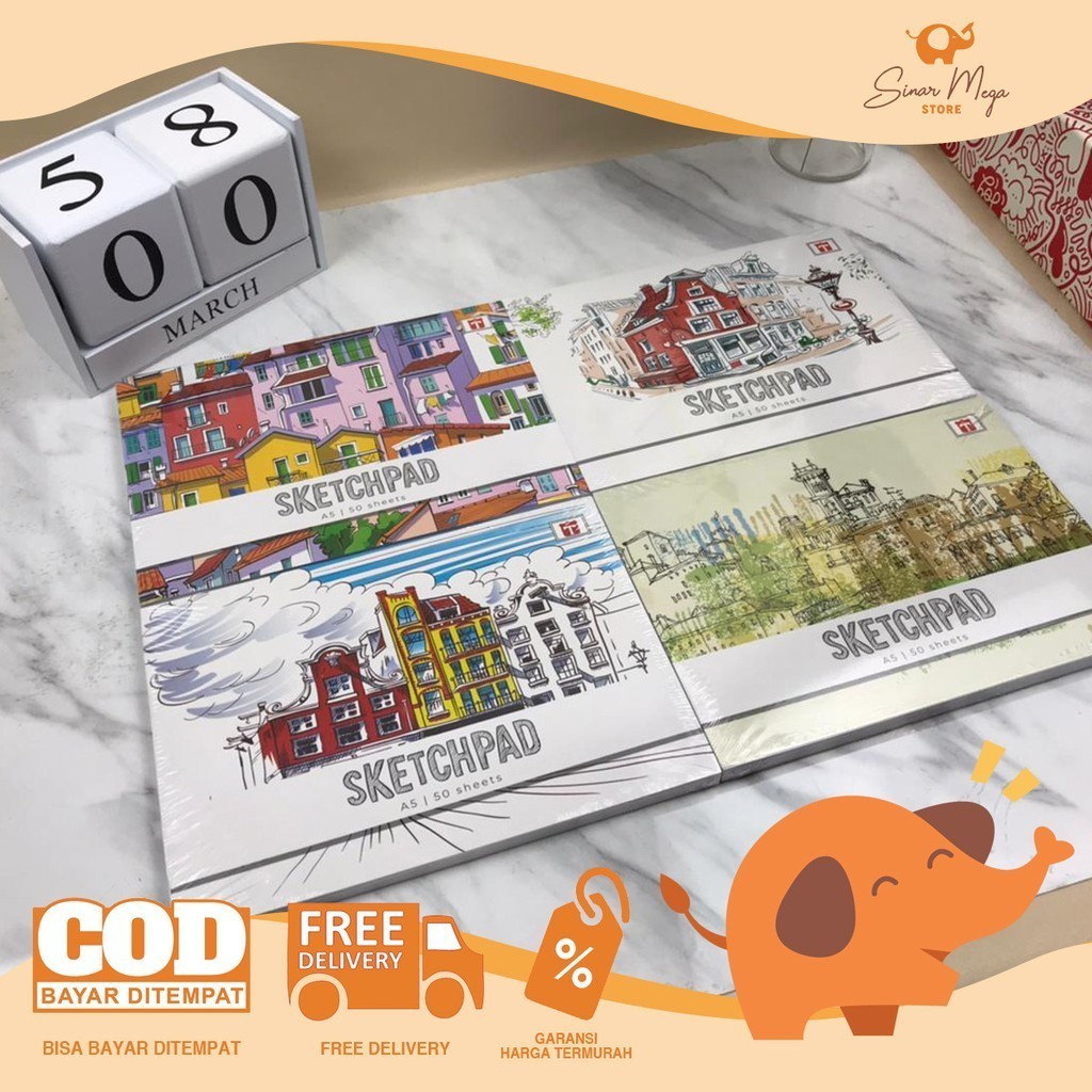 

Tiara Sketch Book A5 50 Lembar / Buku Sketsa Sketchbook Sketchpad Murah Berkualitas