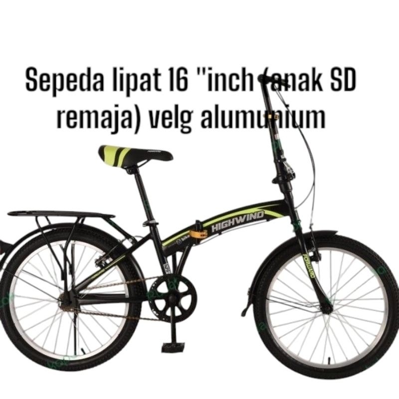 Sepeda lipat 16"  sesuai dipajang anak besar SD remaja hw o1