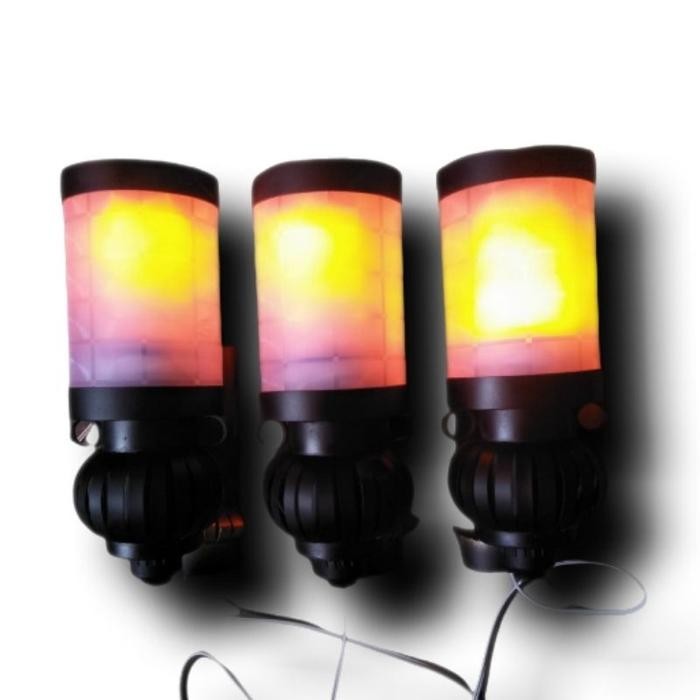 LAMPU DINDING INDOOR OUTDOOR NYALA API.LAMPU TERAS.LAMPU HIAS PILAR