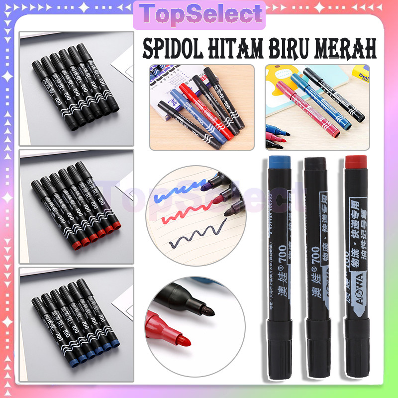 

Permanent Marker Minyak Hitam Biru Merah Tidak Pudar /Alat Tulis Spidol Cepat Kering Tinta /Spidol Hitam Biru Merah/Spidol Marker PermanentTahan Air