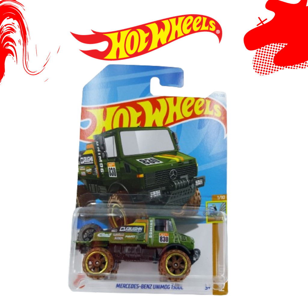 Hot Wheels Mercedes Benz Unimog 1300L Truck Hijau Army