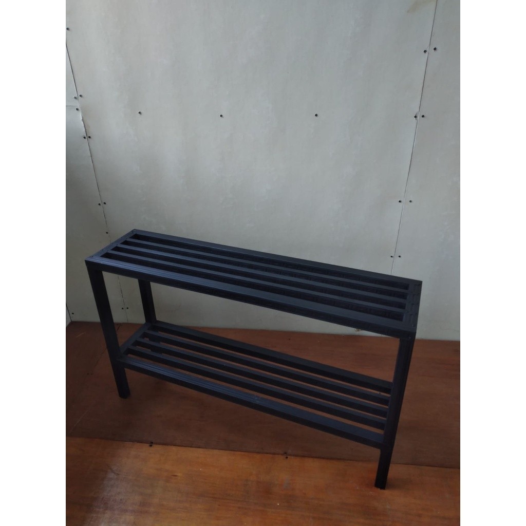 Rak Tingkat Besi Hollow Galvanis Silver 2×2 Original - Rak Tanaman Minimalis- Rak Serbaguna 1 meter/