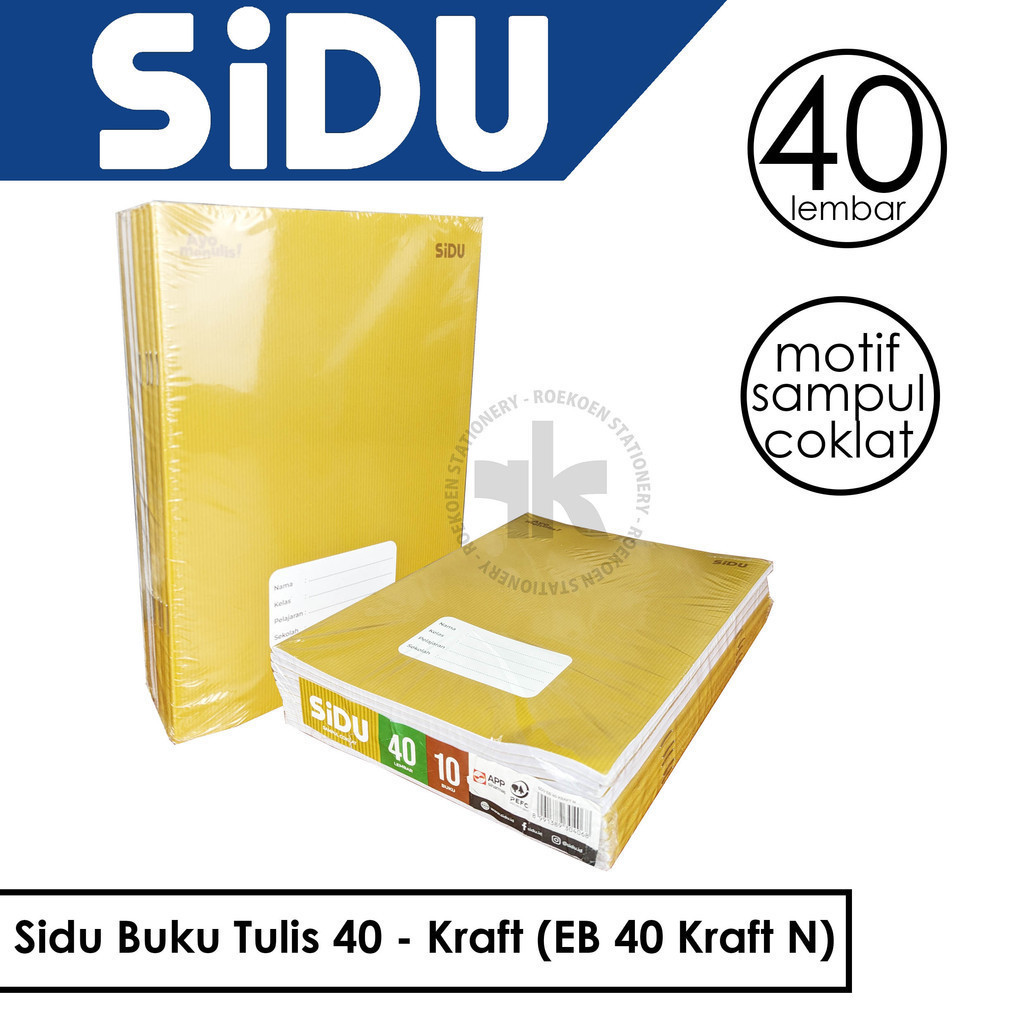 

Sidu Buku Tulis 40/60 - Kraft (EB 40/60 Kraft N)