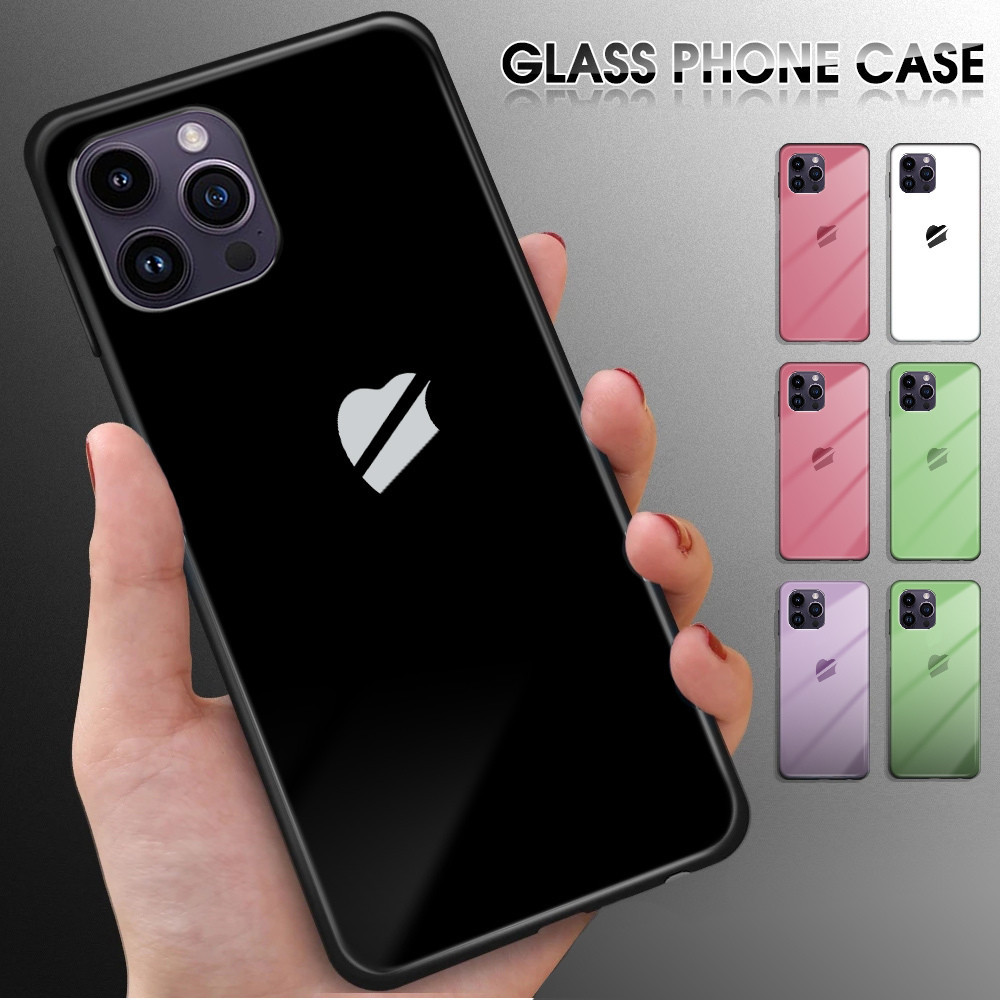 Untuk iPhone 14 Pro 13 Pro Max 14 Plus 13Pro 13 Mini Creative Logo Soft Silicone Edge Hard Case Shoc