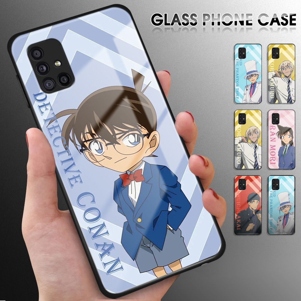 Untuk Samsung Galaxy A11 A21S A31 A51 A71 M11 Luxury Soft Edge Anime (Detective Conan) Glossy Casing