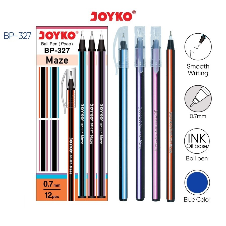 

Pulpen Joyko MAZE BP-327 / Pen Joyko Warna 0.7mm