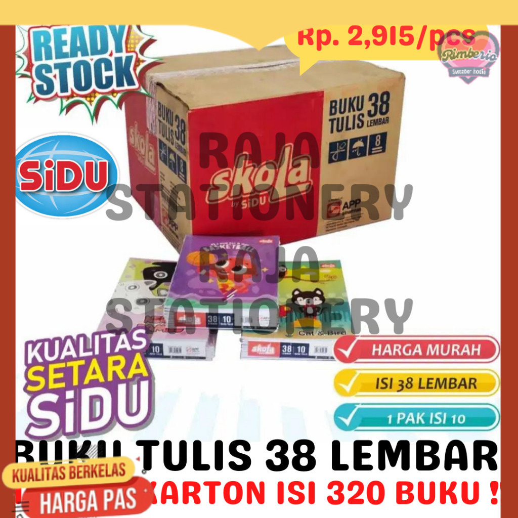 

BUKU TULIS 38 LEMBAR GARIS SKOLA BY SiDU NOTEBOOK SINAR DUNIA BUKU TULIS SEKOLAH A5 ANAK KARTON BOX [320PCS]