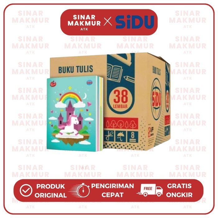 

Buku Tulis/Buku Catatan/Not38 Lembar Sidu/Sinar Dunia (5 Pcs) RB9