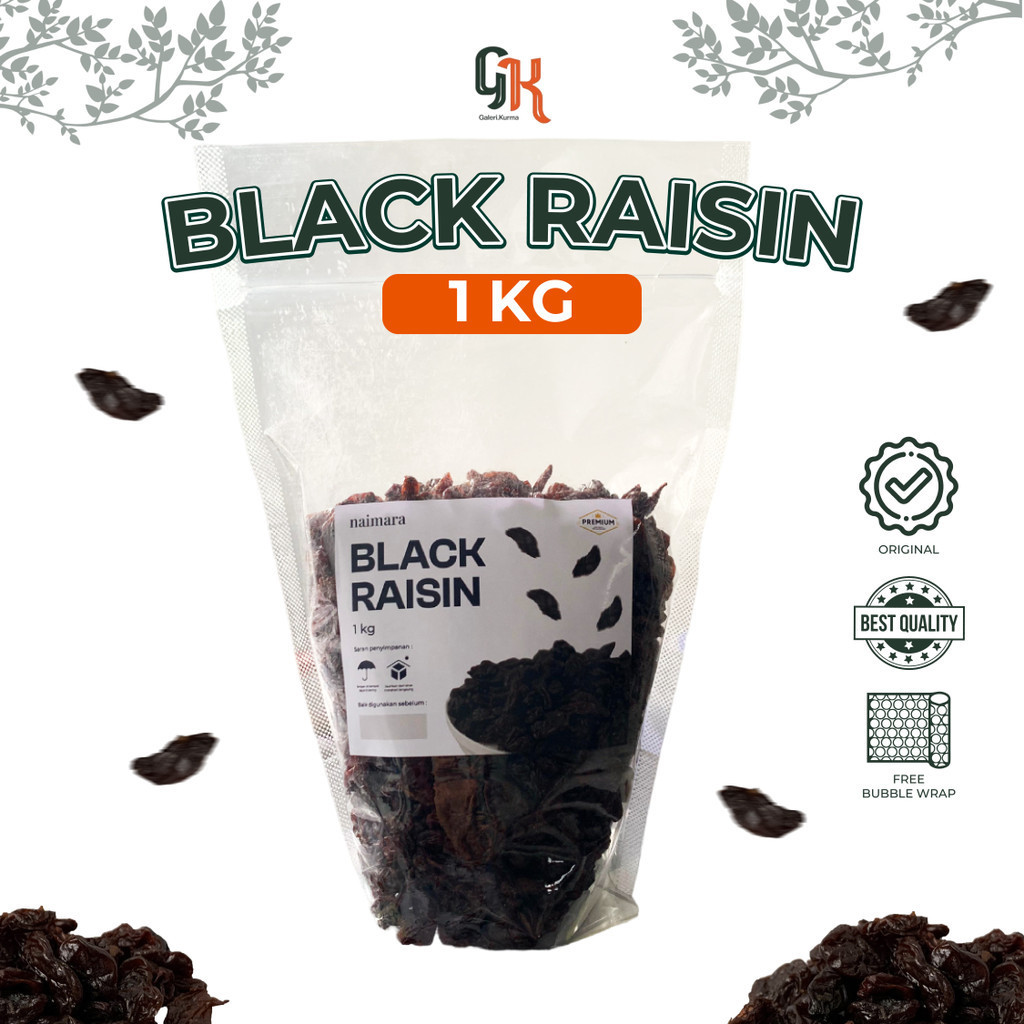 

KISMIS HITAM BLACK RAISIN MANIS PREMIUM ORIGINAL 1KG