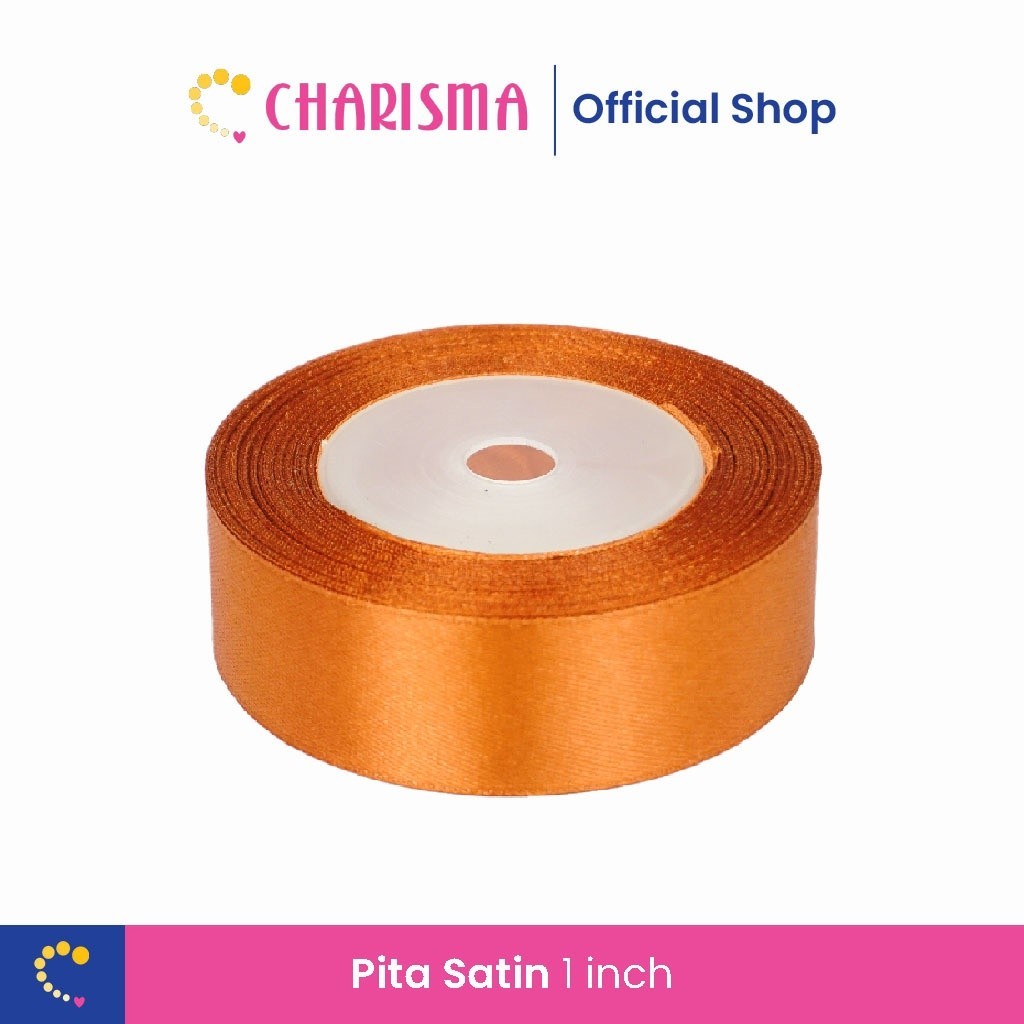 

Charisma Pita Satin Lebar 1 Inch (2,5 cm) - Satin Ribbon - Ikat Bunga Artificial Bungkus Kado Hiasan