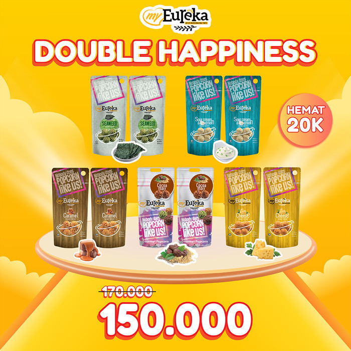 

DOUBLE HAPPINESS Eureka Popcorn - CARAMEL