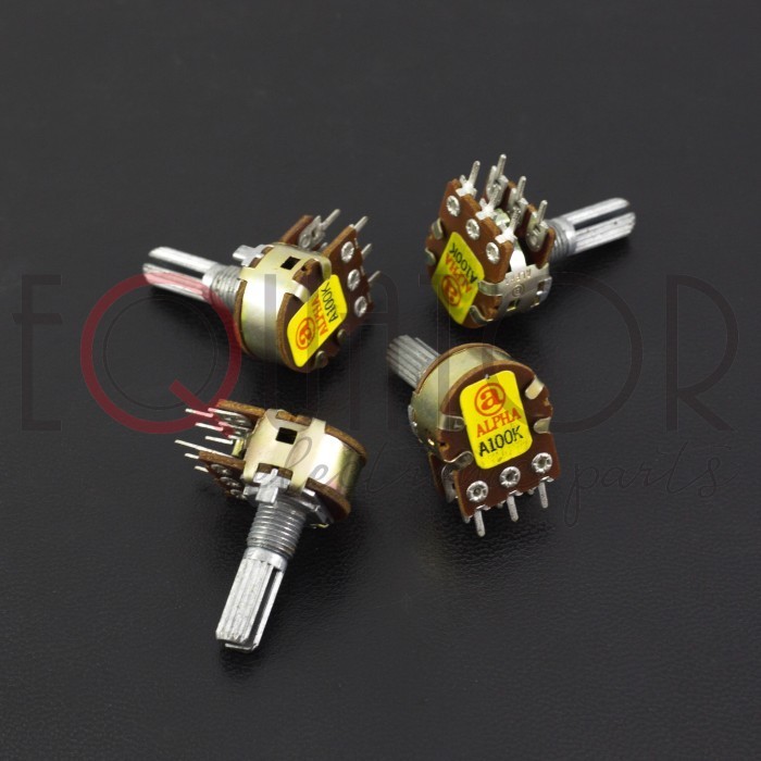 Potensio Alpha Stereo A100K (6 kaki)