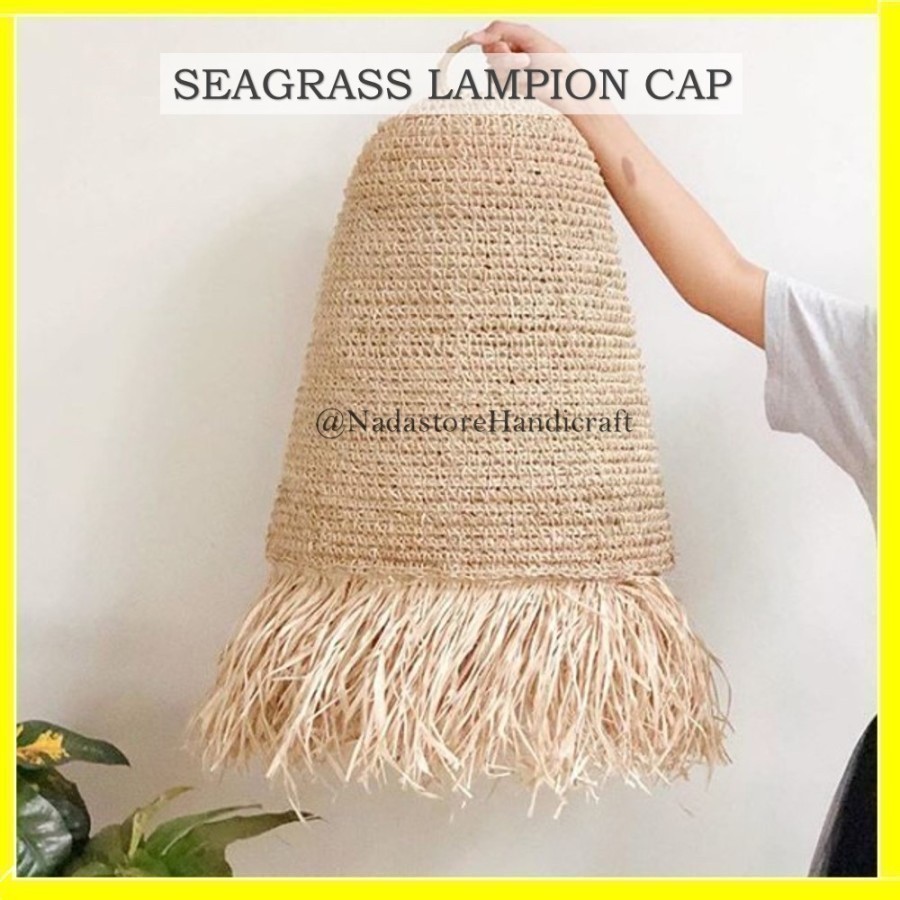 LAMPSIDE / LAMPU GANTUNG HIAS / LAMPION CAP SEAGRASS / CUP LAMPU GANTUNG / KAP LAMPU SHADE ANYAMAN