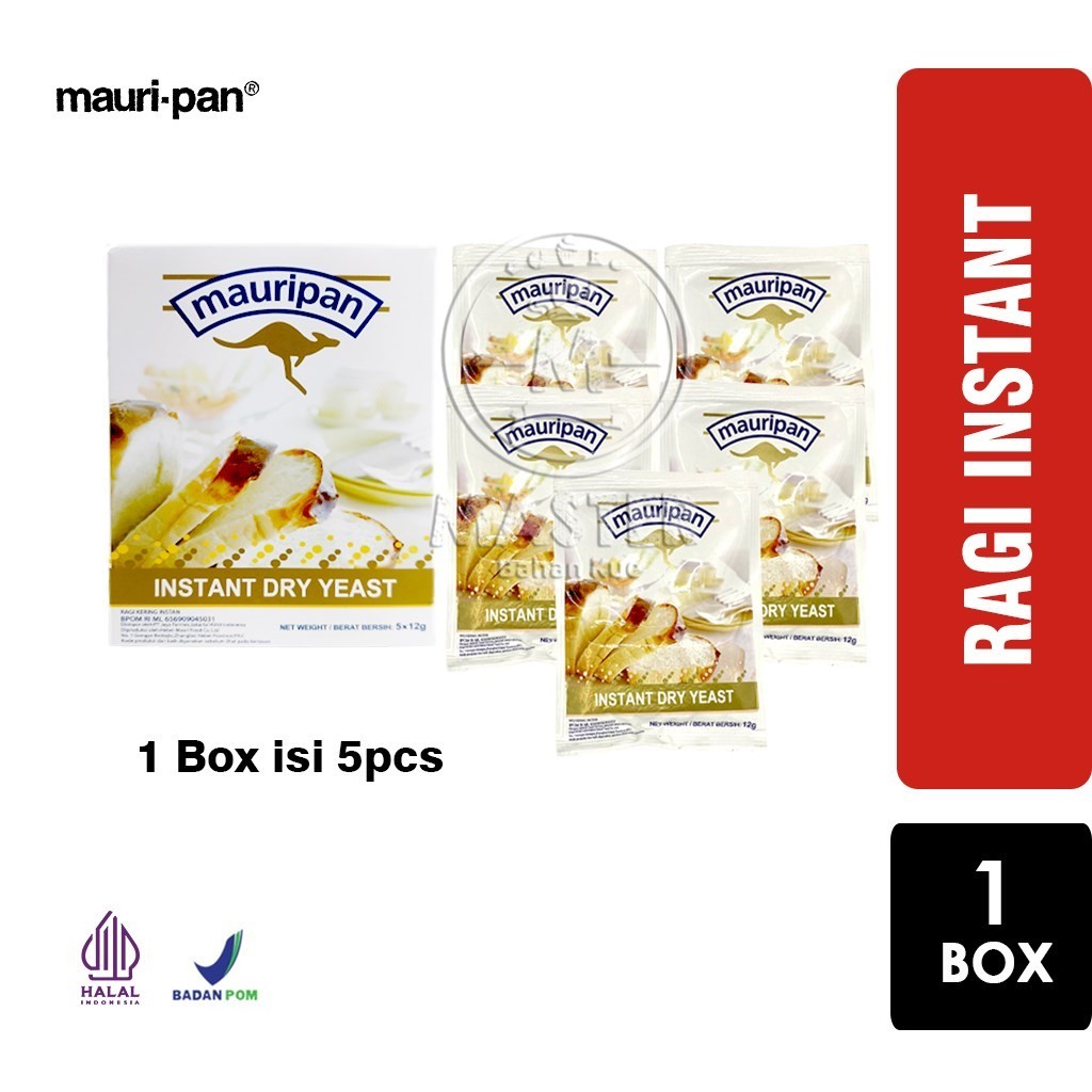 

Mauripan Ragi Instant Dry Yeast MAURI-PAN [1 box isi 5pcs]