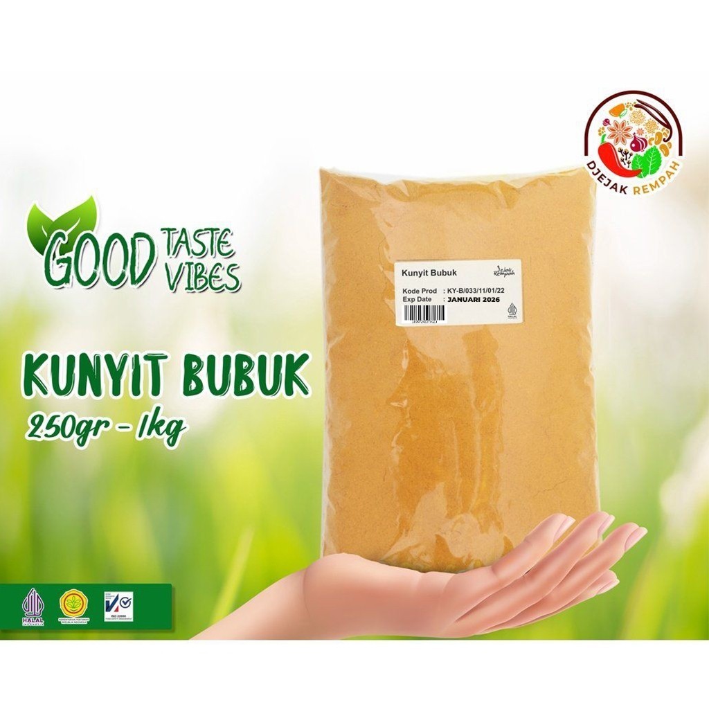 

Kunyit Bubuk / Turmeric Powder Premium (Kemasan 100 Gr - 500 Gr) - 100% Rempah Murni