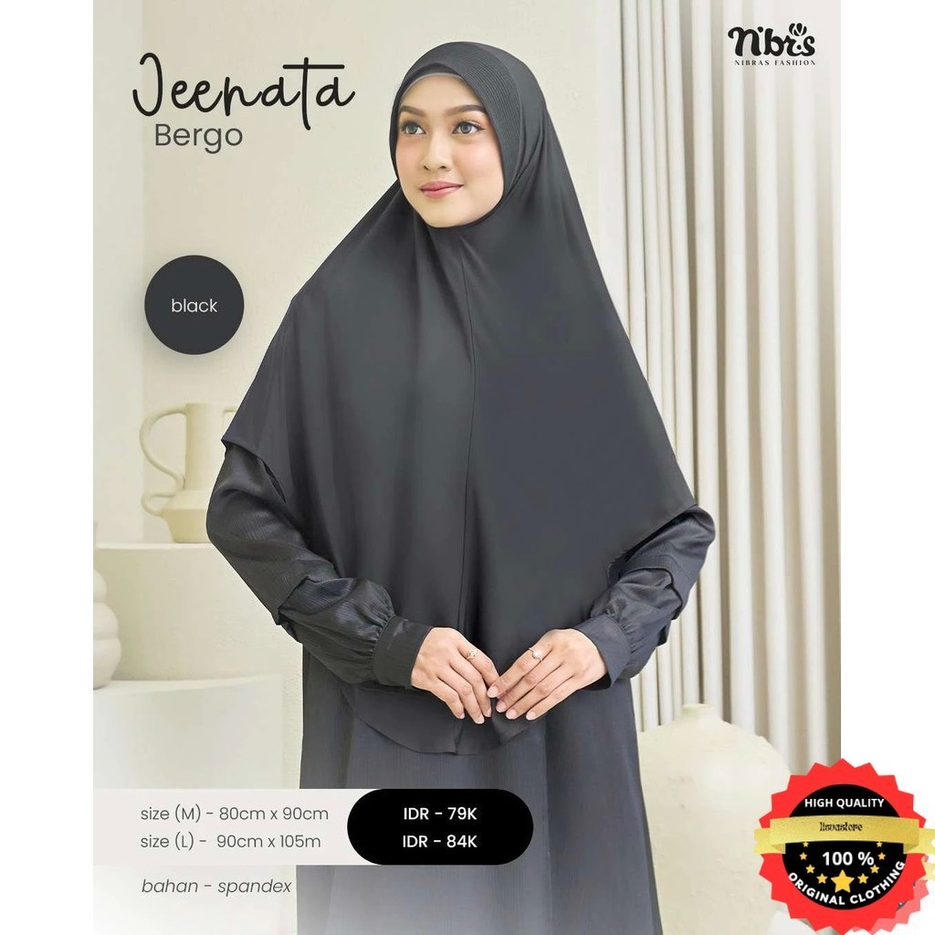 NIBRAS HIJAB JEENATA BERGO / BERGO DAILY / HIJAB BERGO / BERGO SPANDEX