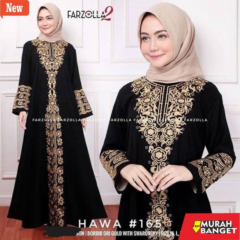 abaya shopee haul 2024 abaya turkey farzola  gamis hitam premium termurah