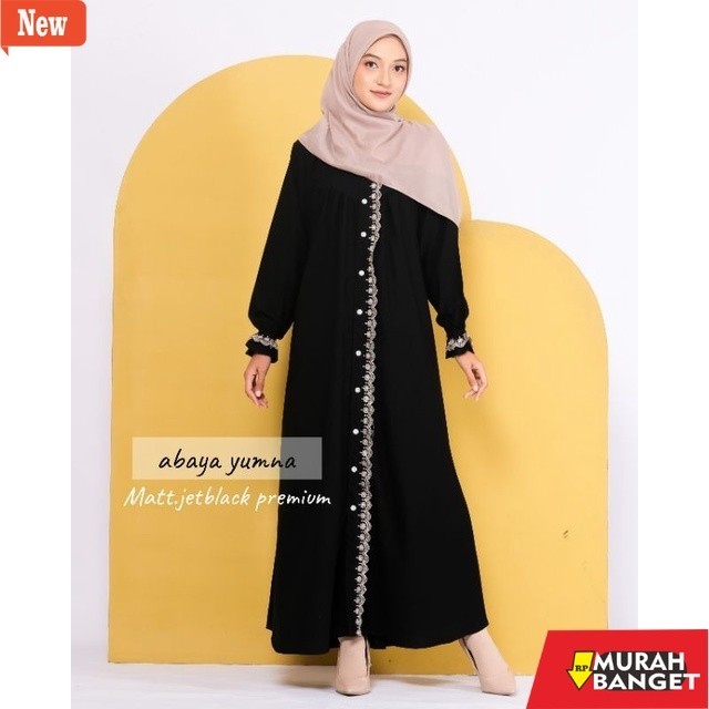 abaya shopee haul 2024 ABAYA YUMNA / GAMIS JETBLACK RENDA / GAMIS JETBLACK PREMIUM / ABAYA JETBLACK 