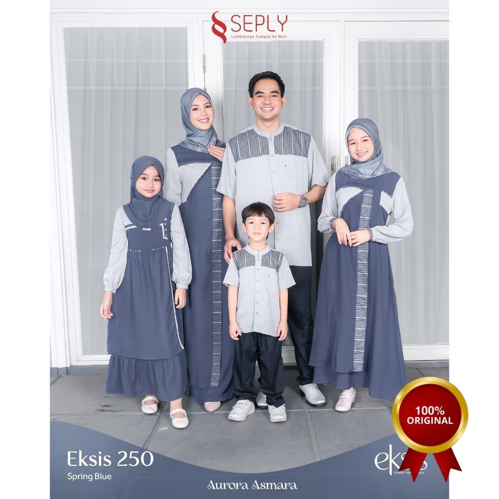 Seply Sarimbit Keluarga Eksis 250 Spring Blue Baju Couple Seragam Keluarga Original by Ethica
