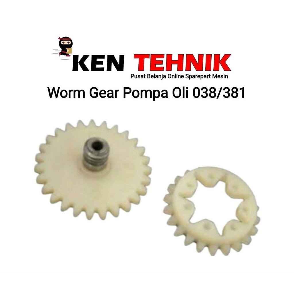 Worm Gear Pompa Oli Mesin STHIL 038 381  Gigi Pompa Oli 1 Set