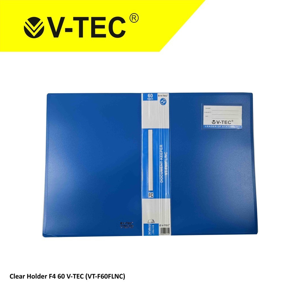 

V-TEC Document Keeper Clear Holder F4 60 Pocket VT-F60FL/NC
