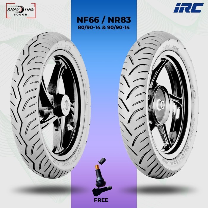 Sepasang Ban Matic - IRC NF66 80/90-14 & NR83 90/90-14 Tubeless