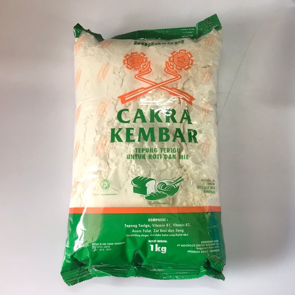 

Tepung Terigu Cakra Kembar Bogasari 1KG