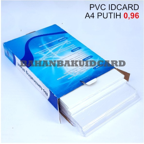 

Bahan Pvc Instant Inkjet putih Bahan Idcard Instant ukuran A4 tebal jadi 0.96mm isi 50set per pack
