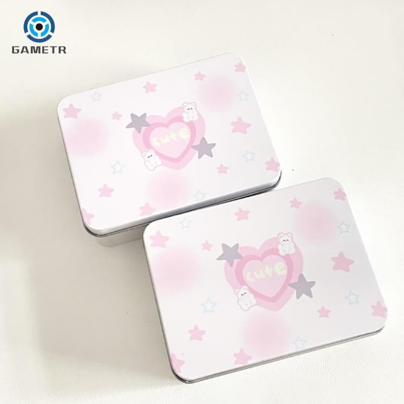 

Cartoon Kpop Photocards Desktop Storage Star Storage Box Small Card Stickers Tapes Storage Box Stationery Office Supplies