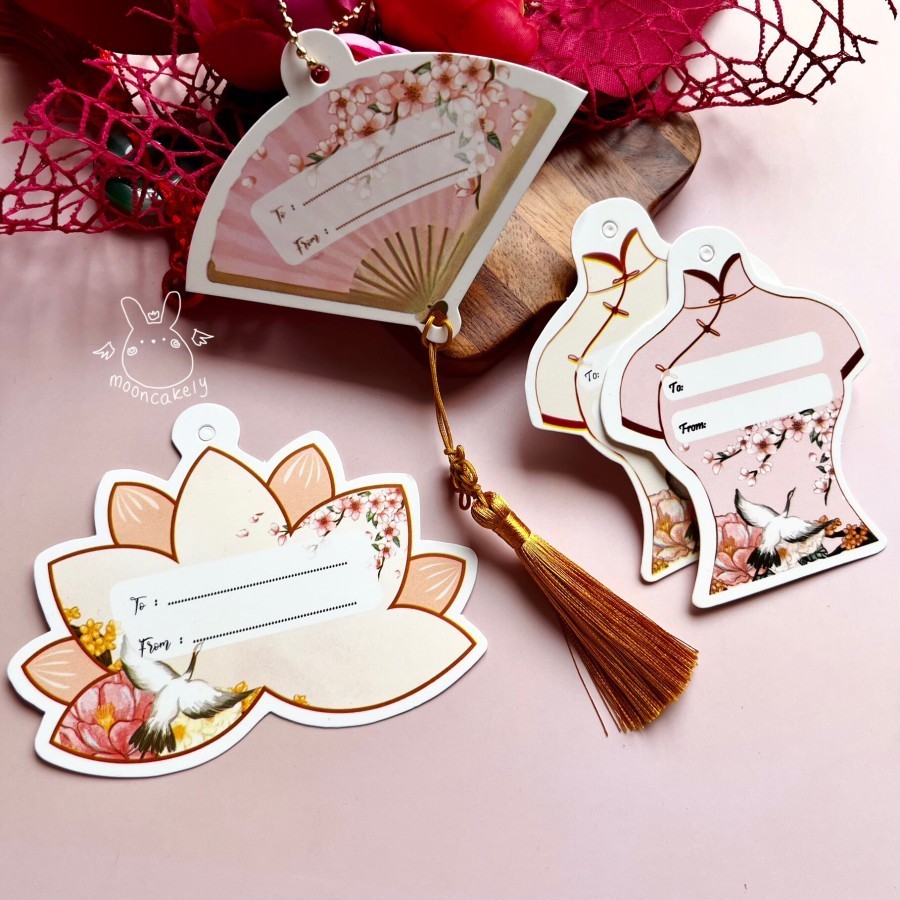 

HT Hangtag Netral Mooncake| Premium Tag Sincia| Gantungan Imlek HTM| HTS| HT70