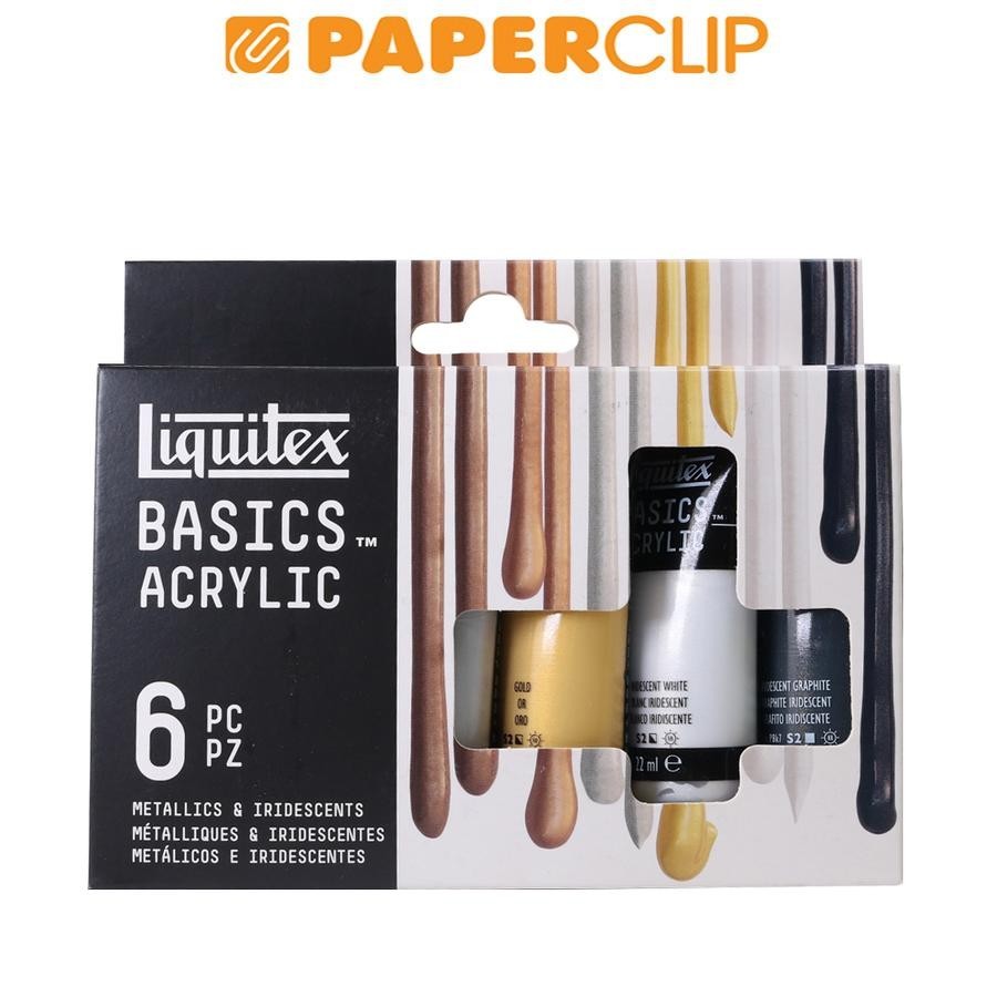 

CAT ACRYLIC LIQUITEX BASIC SET 6X22ML 3699399LQ METTALIC & IRIDESCENT