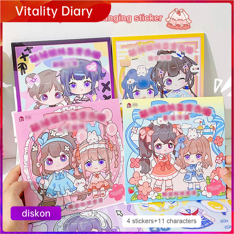 

【COD❤️】Stiker Berdandan Putri Feminin Mainan Edukasi Anak Stiker Berdandan Antik VDY