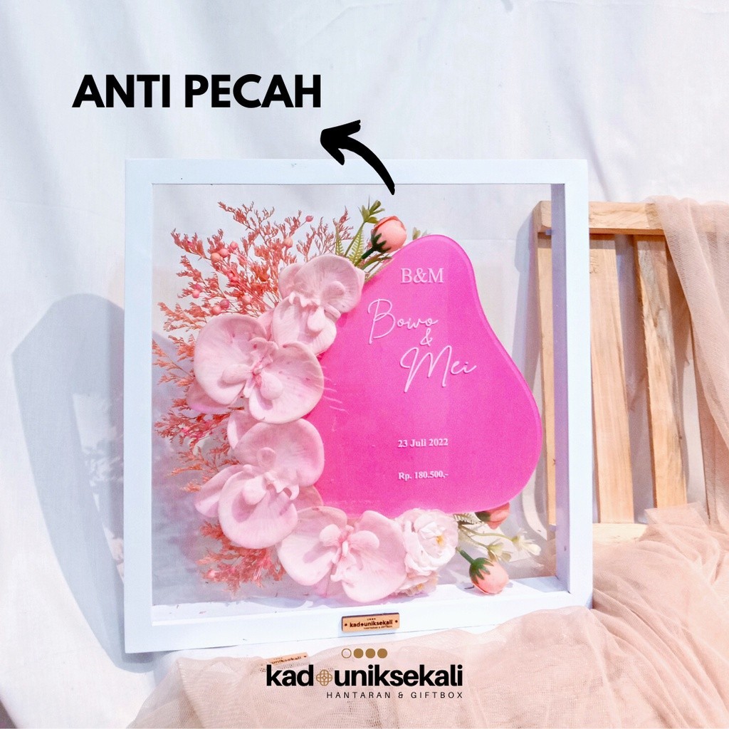 Mahar Pernikahan 30x30 / Mahar Rustik / Mahar Anggrek / Mahar Rustic Transparan / Mahar Simple