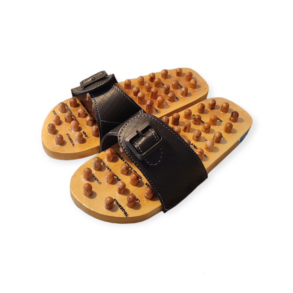 Sandal Refleksi Kayu / Sandal Rematik / Sandal Kesehatan