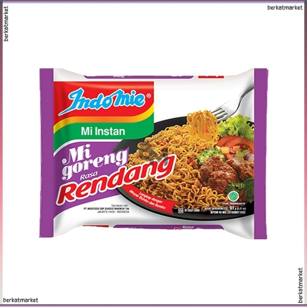 

MIE GORENG INDOMIE GORENG INSTAN RENDANG 91GR MIE INSTAN GORENG