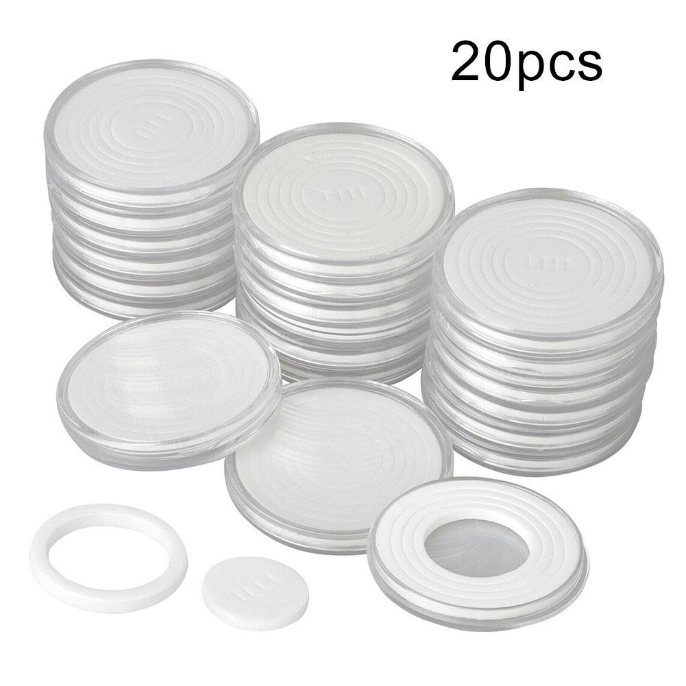 

20Pcs 46mm 19/24/29/34/39MM Transparent Round Coin Box Capsules Storage Coin Collection Holder Containers Home Supplies