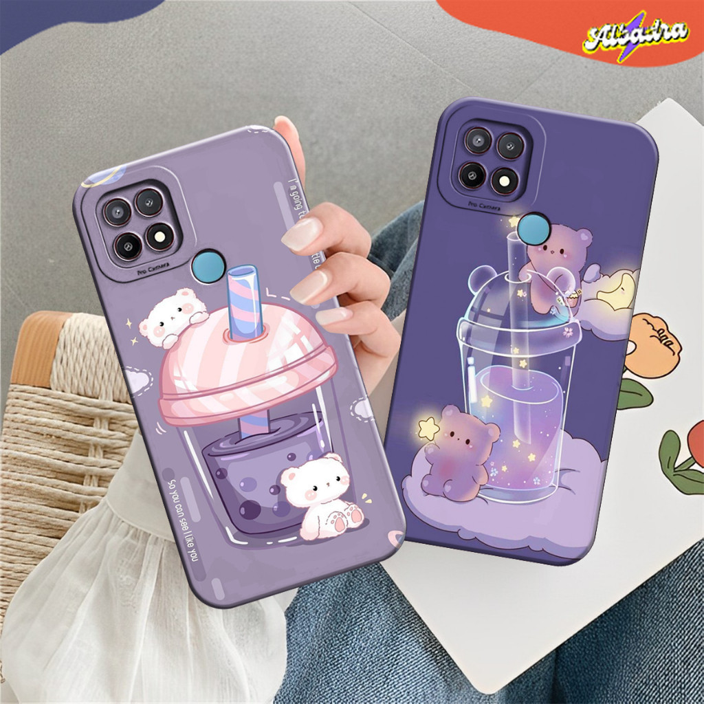 Softcase Oppo A15/A15s/A35 Aesthetic purple Case - Case hp - Prokamera Case - Case Oppo - Case Aesth
