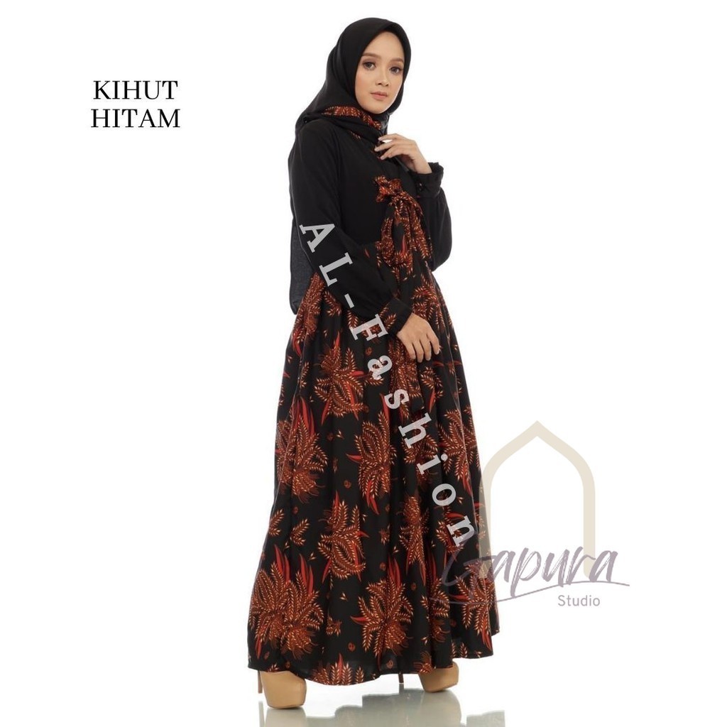 SYARI SET DENGAN KHIMAR - SET SYARI KIHUT - gamis set kihut - gamis kihut - gamis - gamis muslim - g