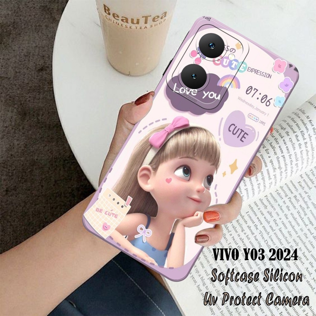Case VIVO Y03 2024 - VIVO Y03 2024 Terbaru - Softcase  VIVO Y03 2024  - Softcase Pro Camera - Casing