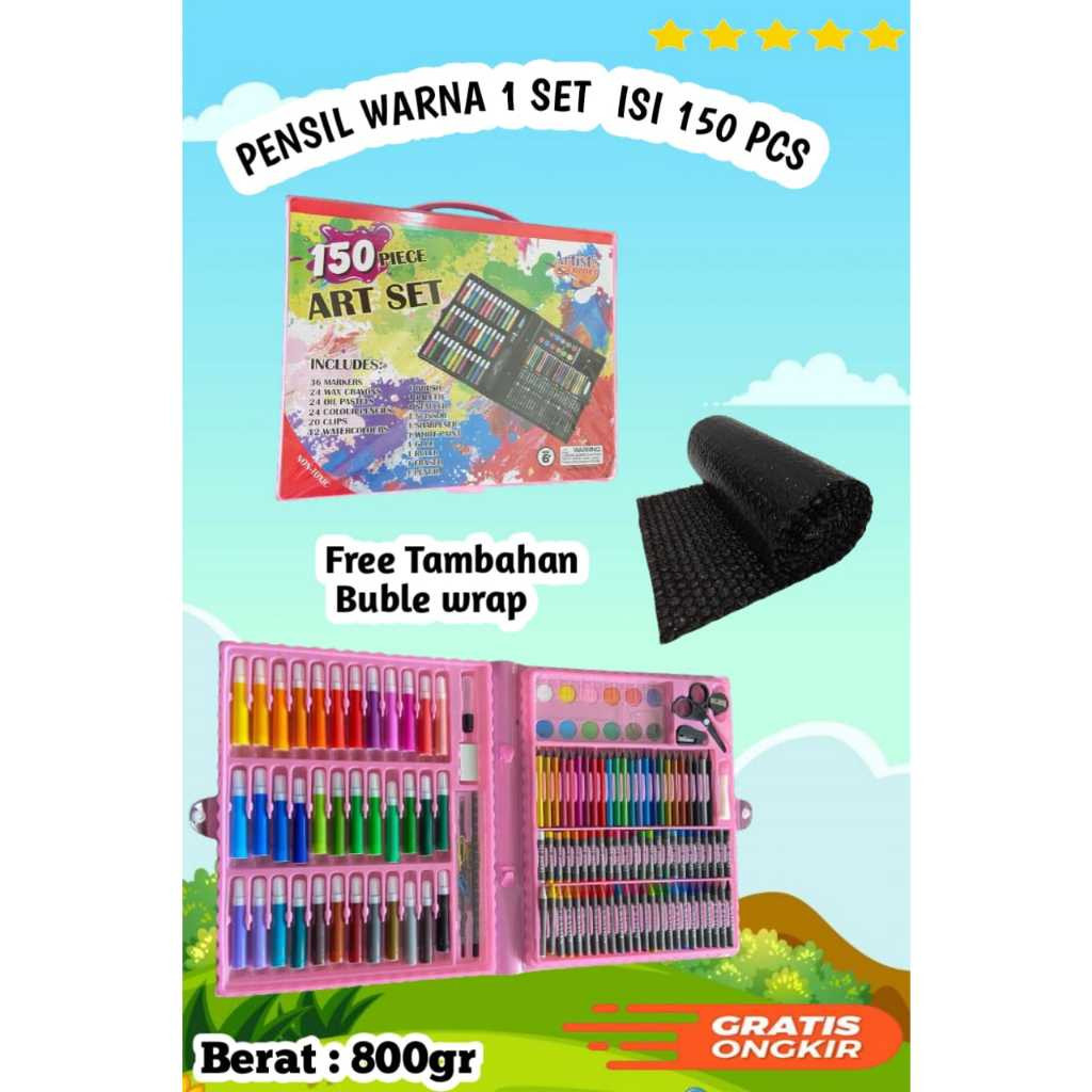 

Crayon Anak Set 150 pcs Set / Krayon Mewarnai Anak / Pensil Crayon Set Art Colouring / S N