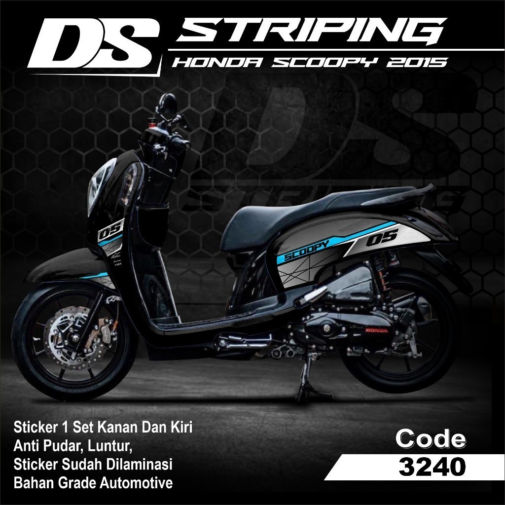 Stiker Striping Scoopy 2013 2014 2015 2016
