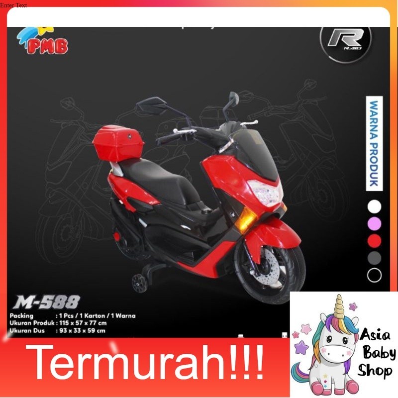 Motor Aki Anak NMAX PMB M-588 M588 Mainan Anak Murah Cas Charge M599 M-599