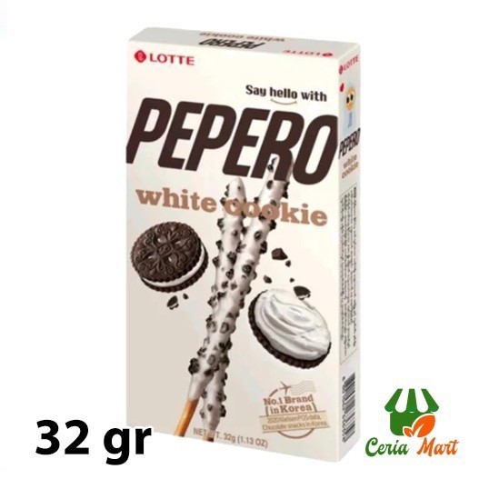 

Lotte Pepero Cookies and Cream Biskuit Stick Coklat Crispy 32 gr Box