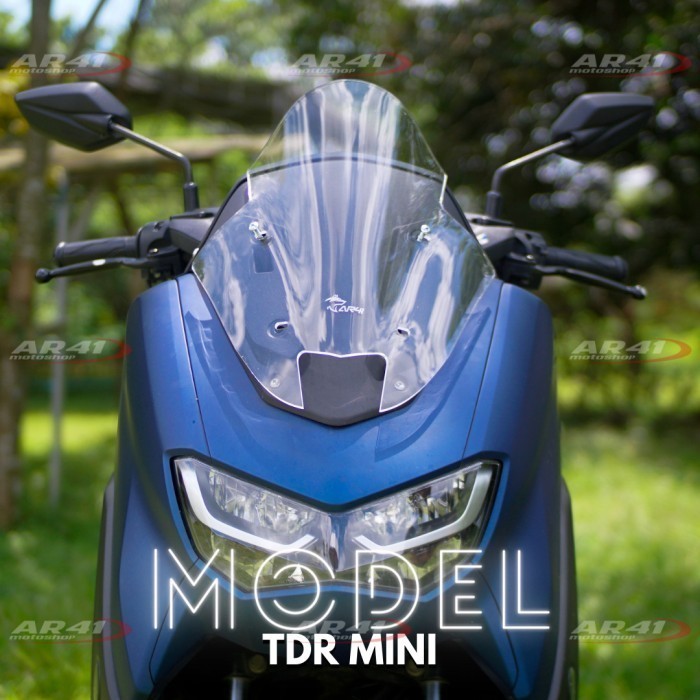 Windshield nmax TDR Visor nmax TDR winshield winshild - HITAM PEKAT, NEW TDR MINI