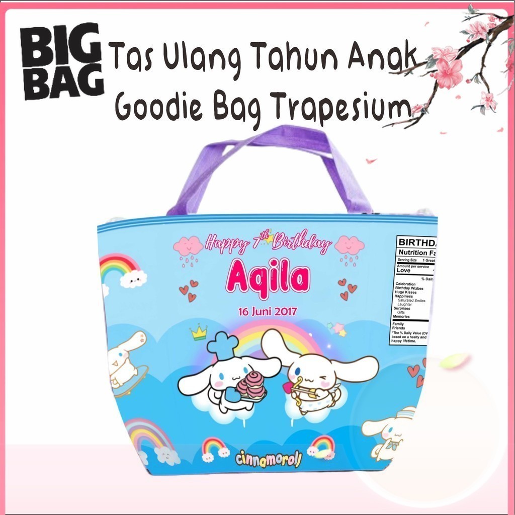 

BIGPRINT - Custom Tas Ulang Tahun Anak Goodie Bag Trapesium Custom Desain | Plus Foto