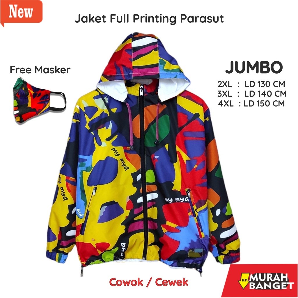 Celana canvas pria terviral- Jaket Parasut Jumbo Wanita pria  Printing  / jaket parasut Big Size / j