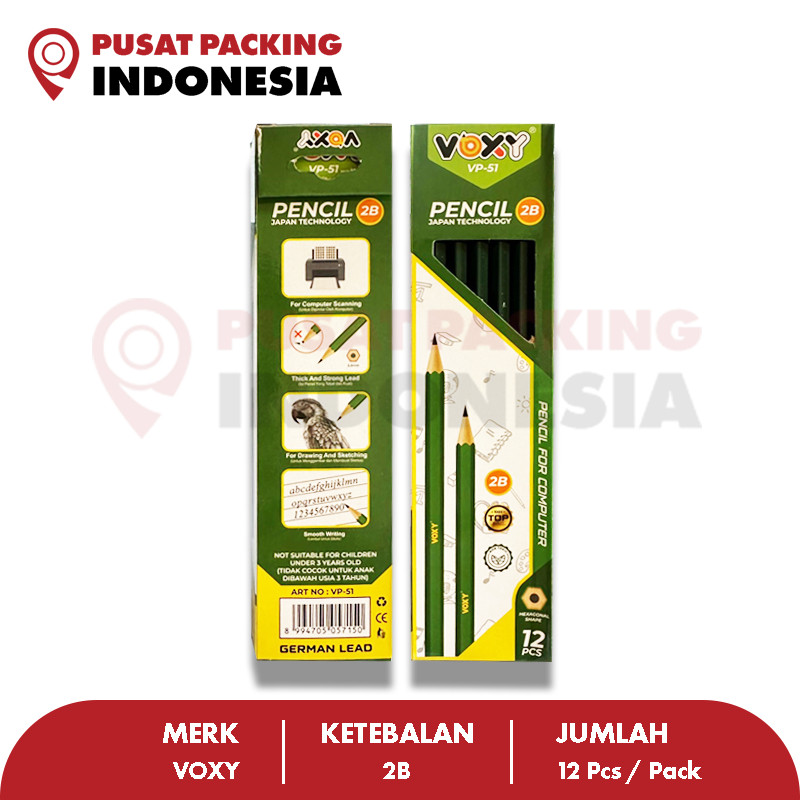 Pensil 2B VOXY VP-51 Hijau (12 Pcs) RAJA PACKING INDONESIA