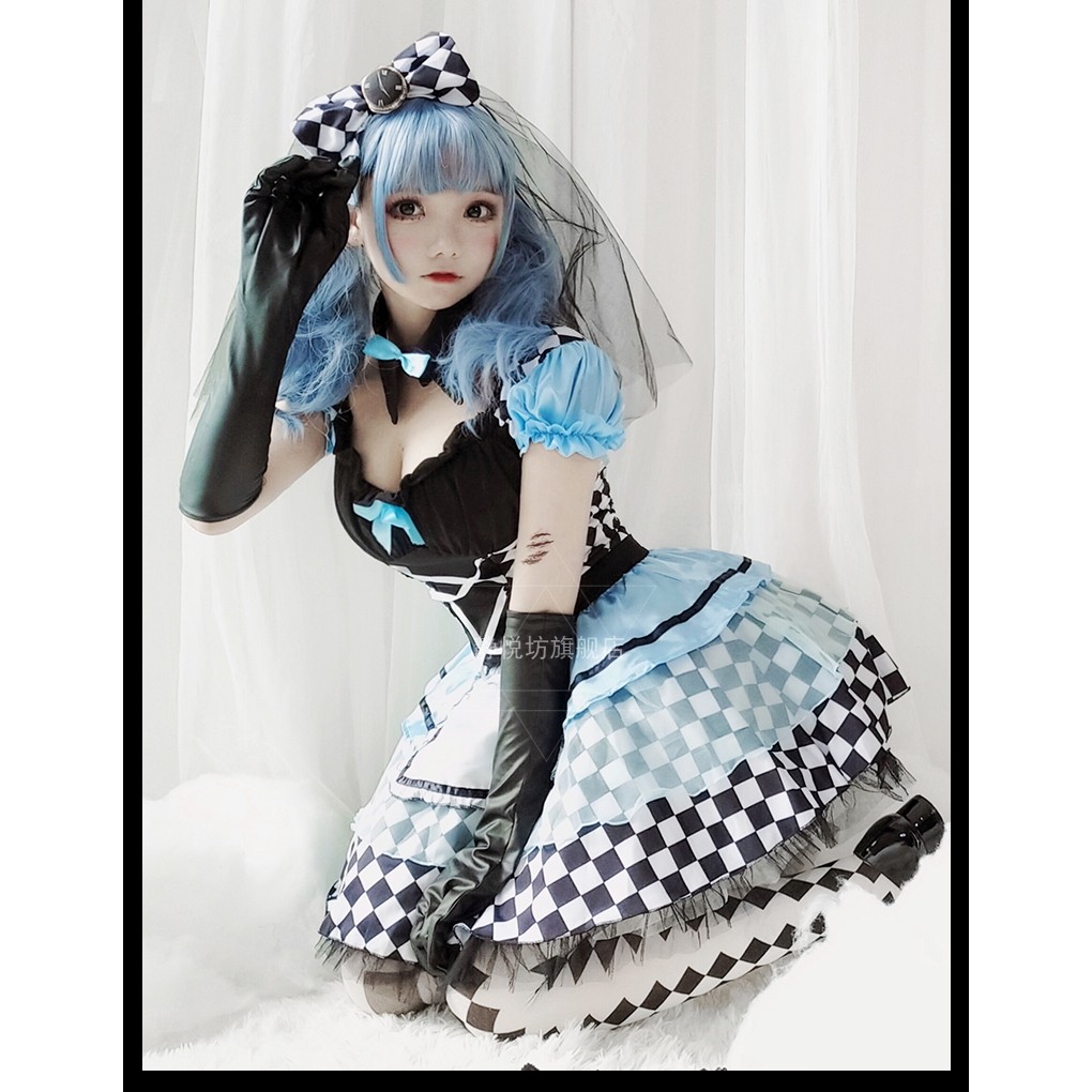 CC-42 -  Baju Cosplay Wanita Sirkus Circus Girl Chess Catur Dress Kostum Anime Jepang - Up12